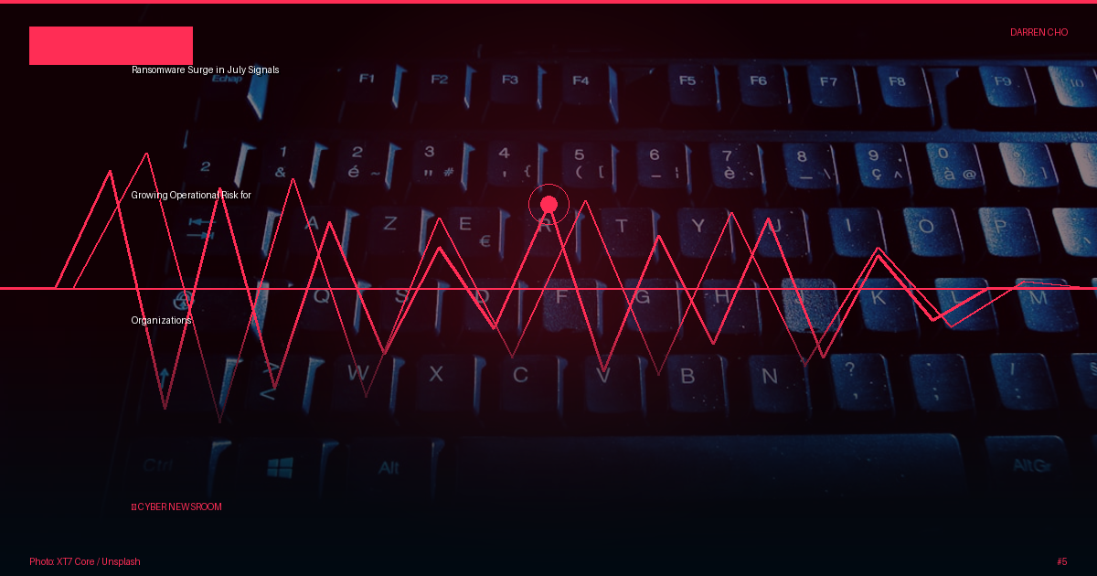 Ransomware Surge in July Signals Growing Operational Risk for Organizations