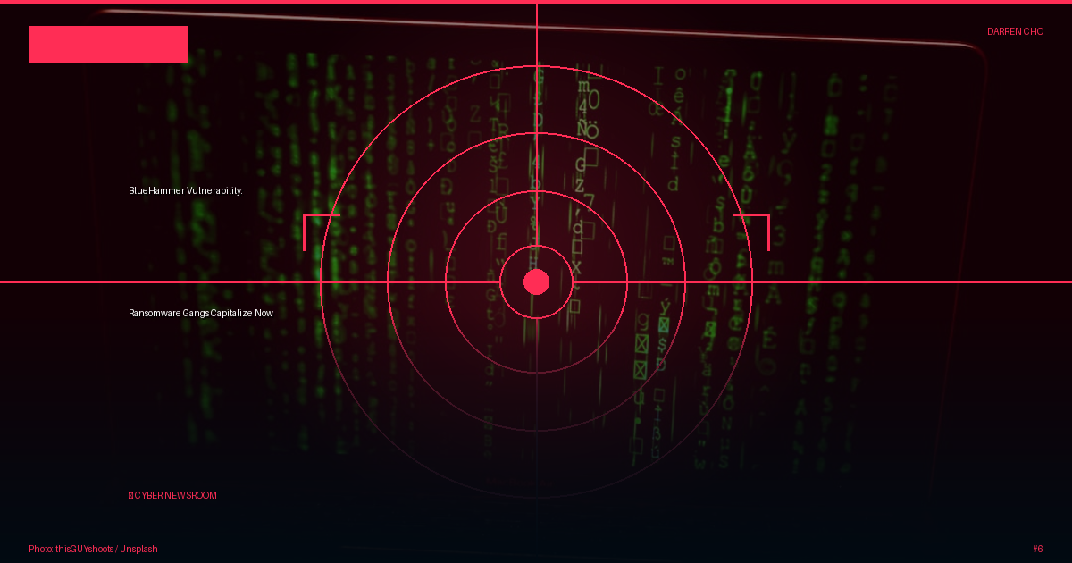 BlueHammer Vulnerability: Ransomware Gangs Capitalize Now