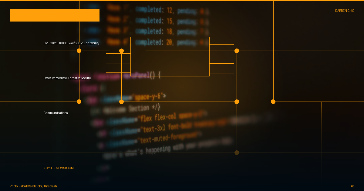 CVE-2026-10098: wolfSSL Vulnerability Poses Immediate Threat to Secure Communications
