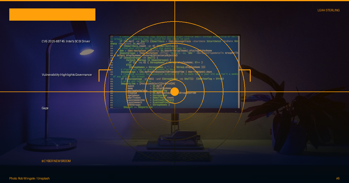 CVE-2025-68745: Intel’s SCSI Driver Vulnerability Highlights Governance Gaps
