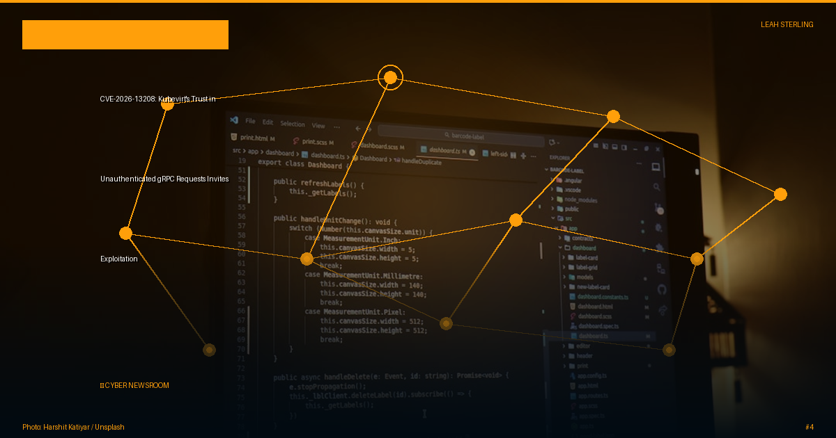 CVE-2026-13208: Kubevirt's Trust in Unauthenticated gRPC Requests Invites Exploitation