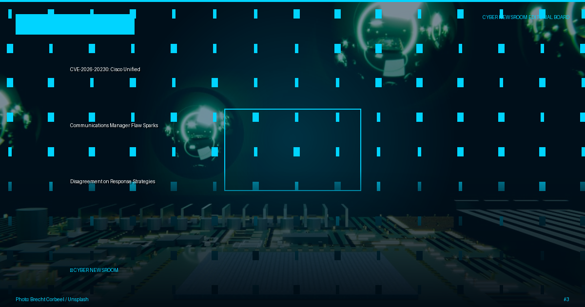 CVE-2026-20230: Cisco Unified Communications Manager Flaw Sparks Disagreement on Response Strategies