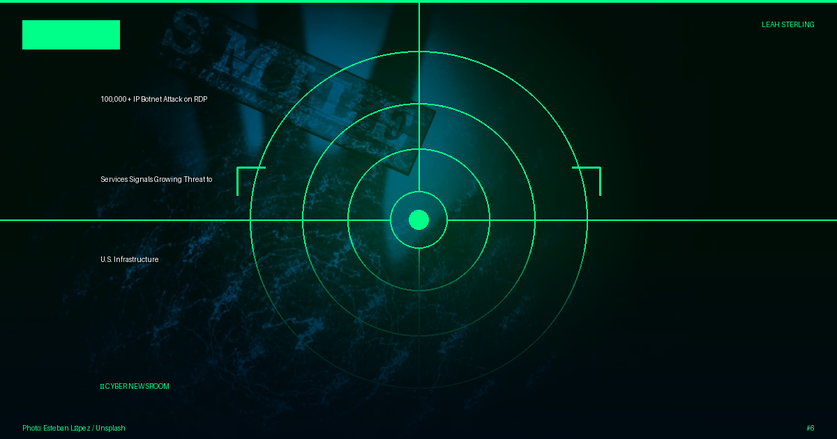 100,000+ IP Botnet Attack on RDP Services Signals Growing Threat to U.S. Infrastructure