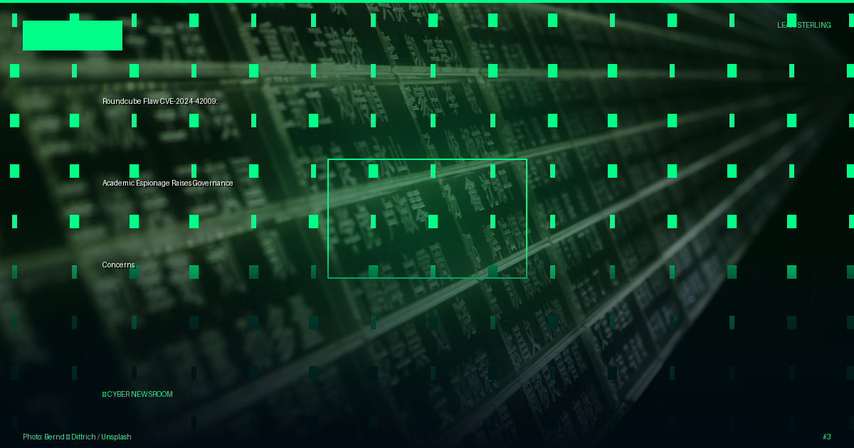 Roundcube Flaw CVE-2024-42009: Academic Espionage Raises Governance Concerns