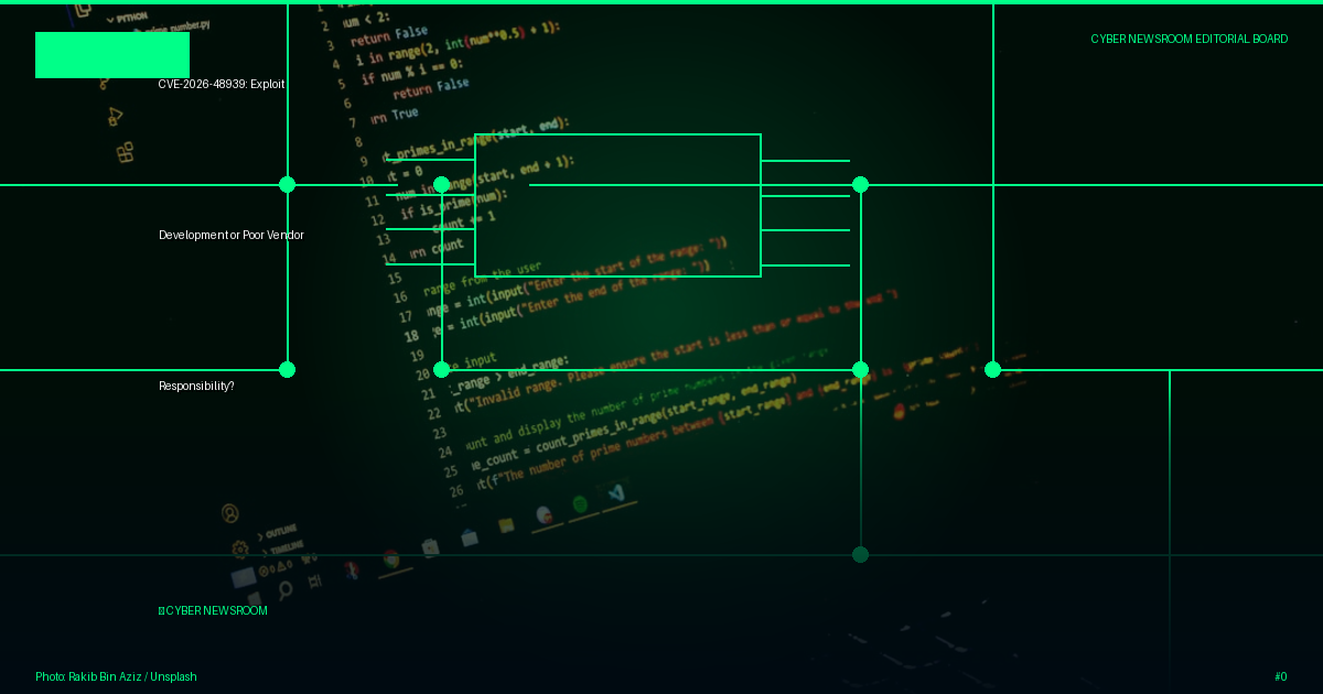 CVE-2026-48939: Exploit Development or Poor Vendor Responsibility?
