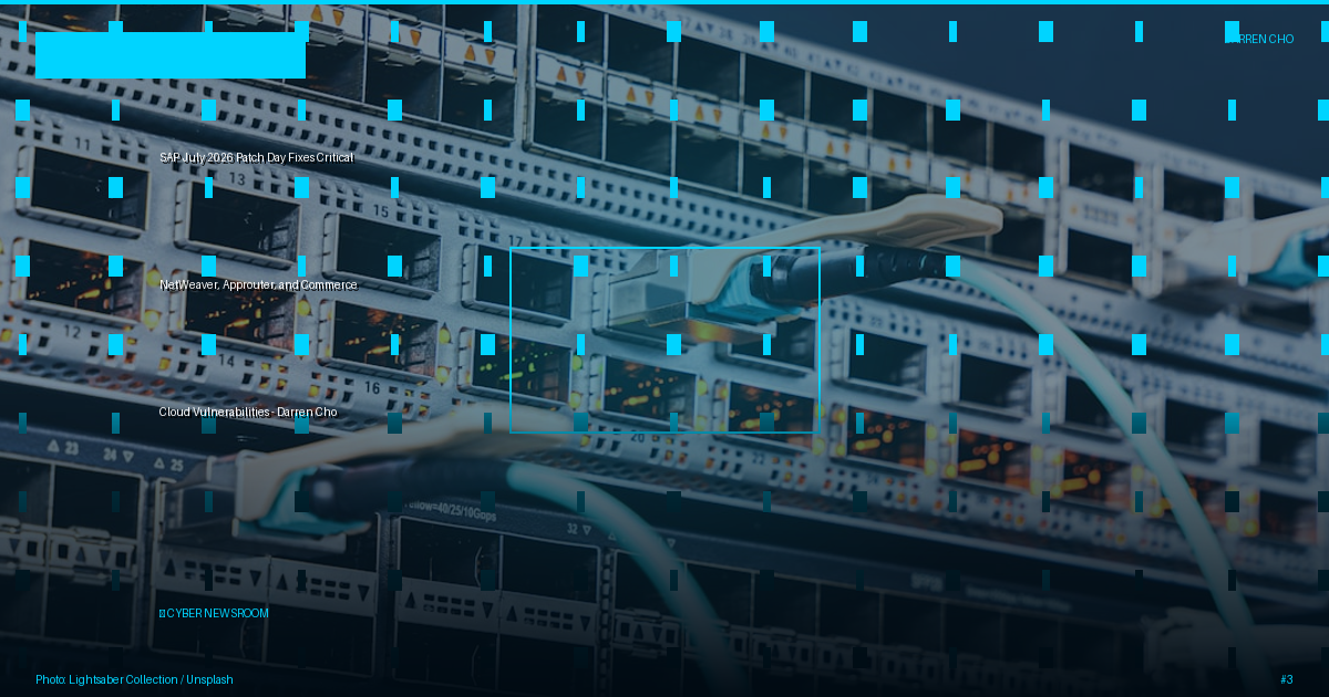 SAP July 2026 Patch Day Fixes Critical NetWeaver, Approuter, and Commerce Cloud Vulnerabilities - Darren Cho