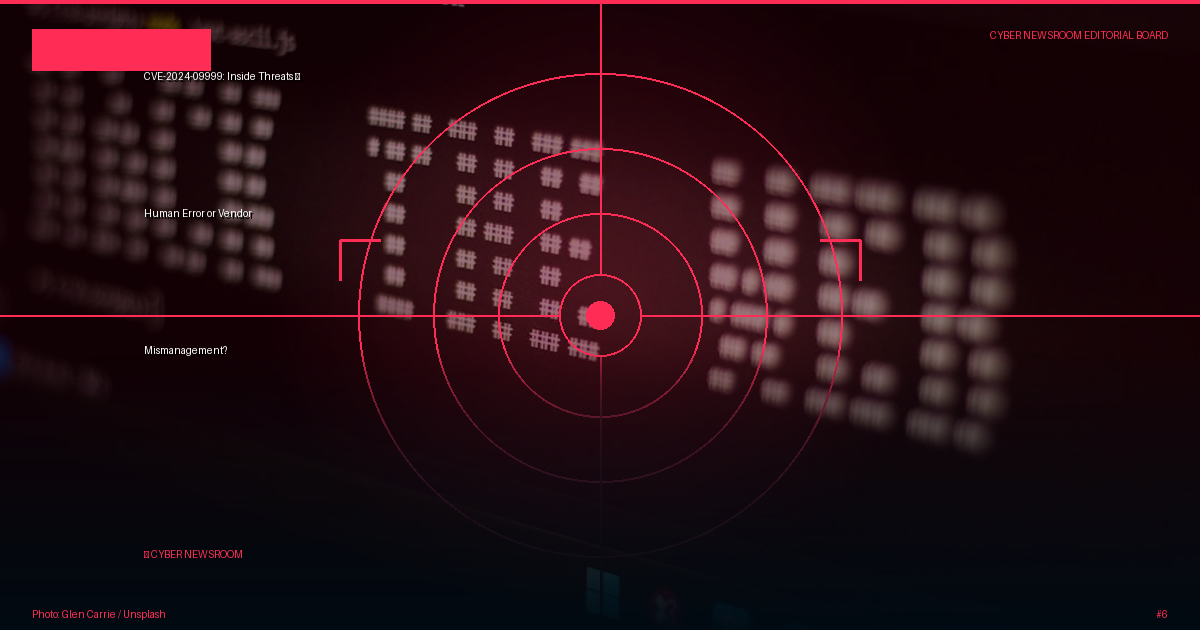 CVE-2024-09999: Inside Threats — Human Error or Vendor Mismanagement?