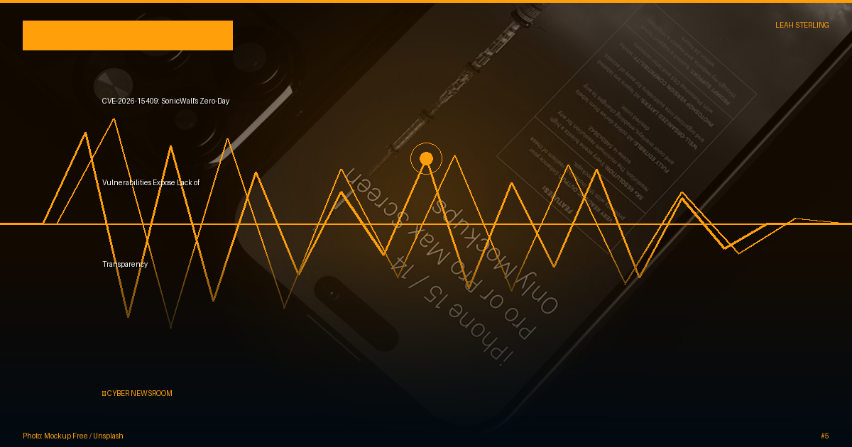 CVE-2026-15409: SonicWall's Zero-Day Vulnerabilities Expose Lack of Transparency