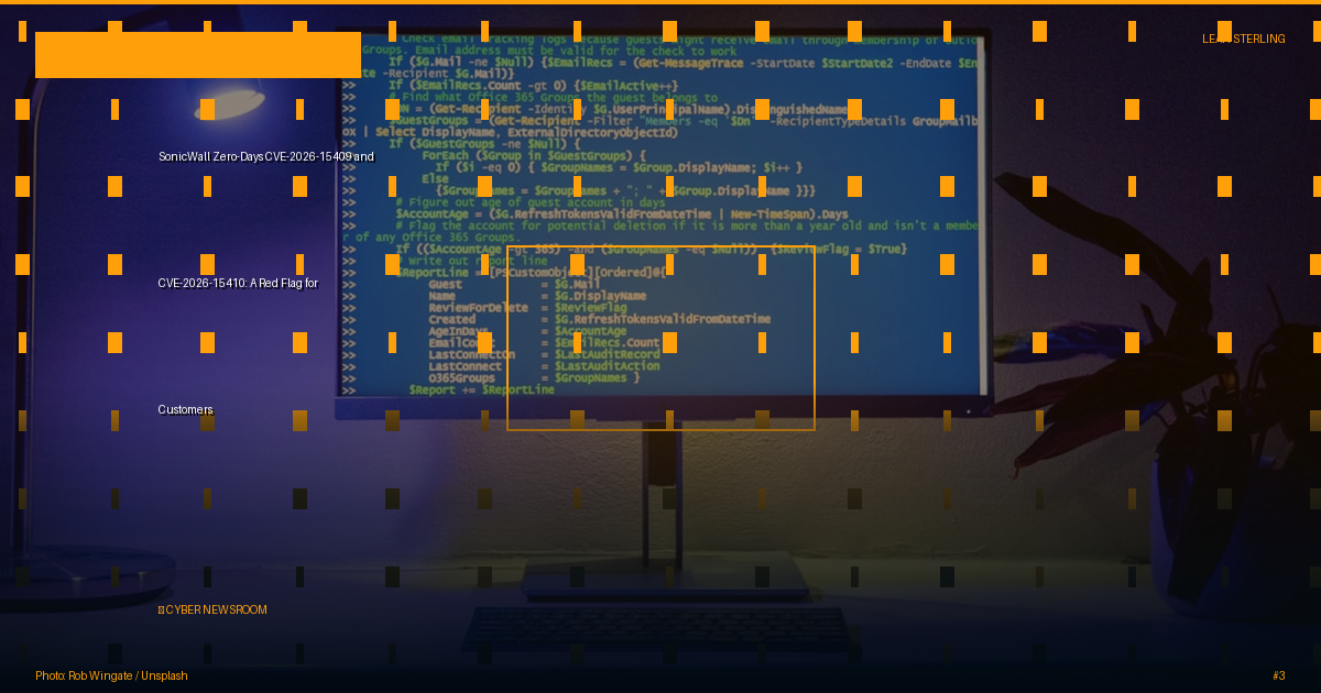SonicWall Zero-Days CVE-2026-15409 and CVE-2026-15410: A Red Flag for Customers