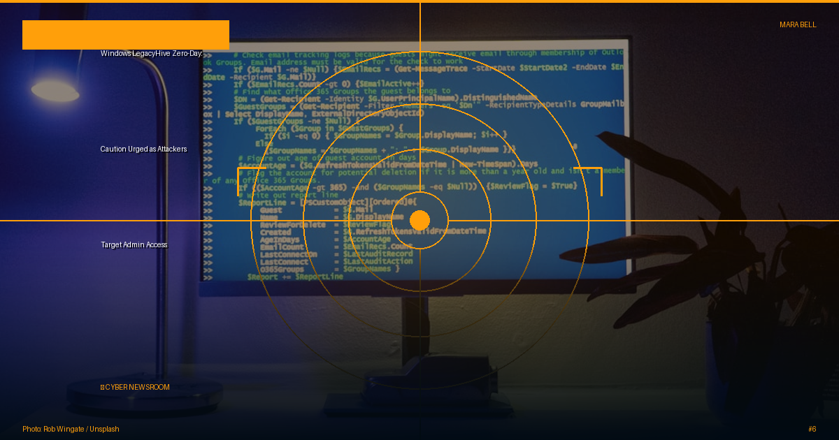 Windows LegacyHive Zero-Day: Caution Urged as Attackers Target Admin Access