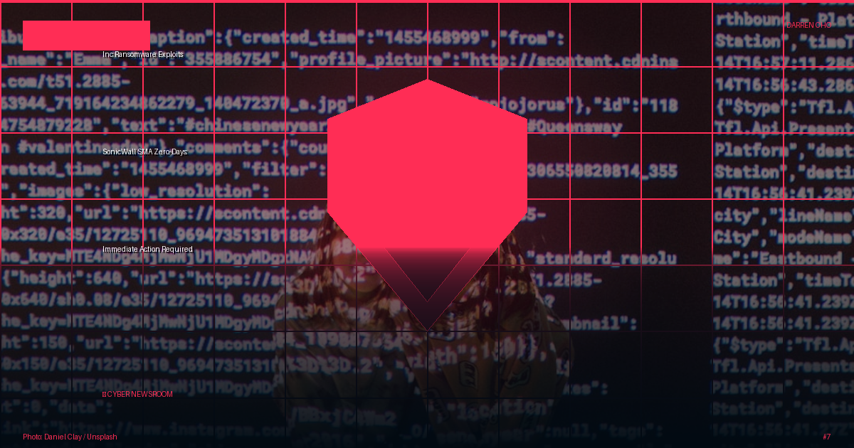 Inc Ransomware Exploits SonicWall SMA Zero-Days: Immediate Action Required