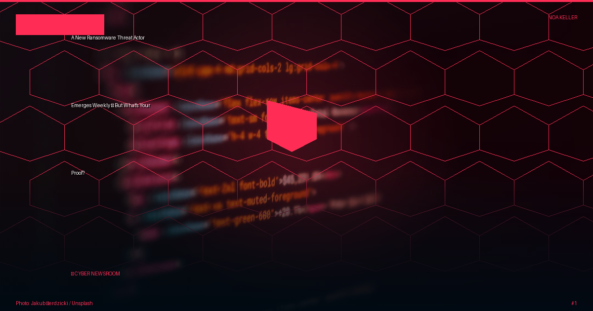 A New Ransomware Threat Actor Emerges Weekly — But What's Your Proof?