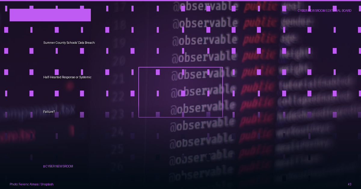 Sumner County Schools’ Data Breach: Half-Hearted Response or Systemic Failure?