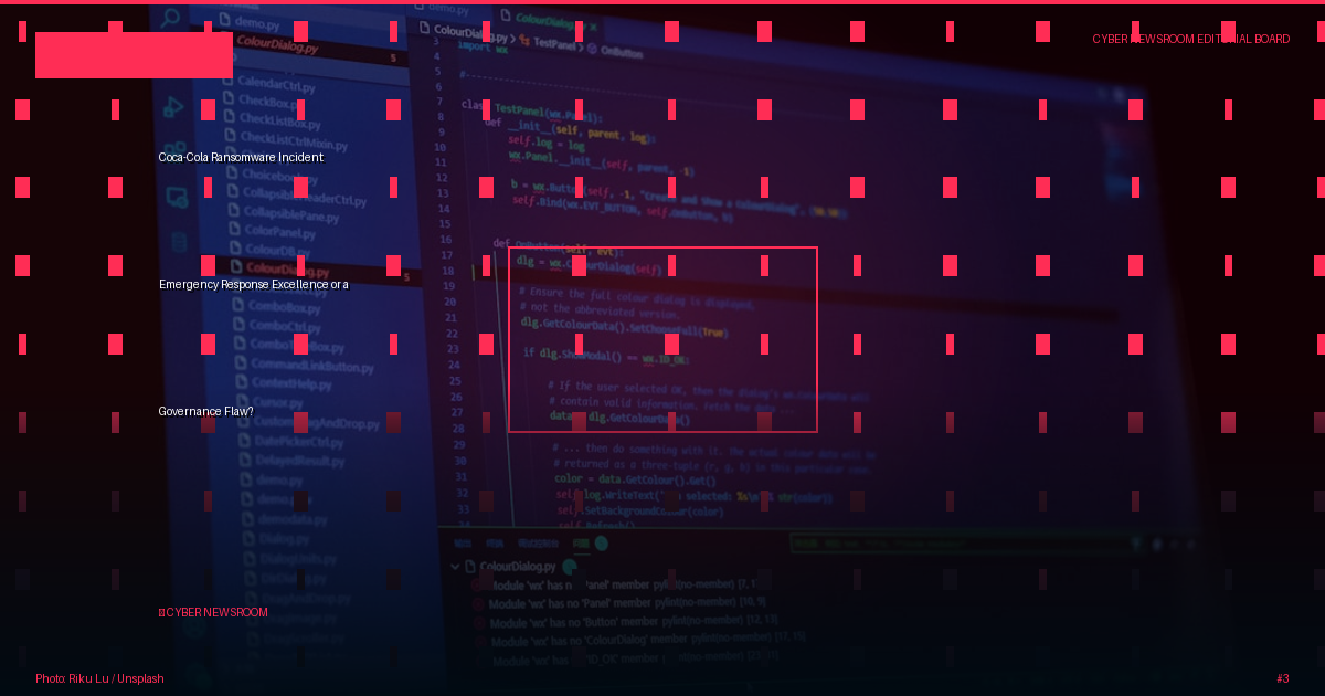 Coca-Cola Ransomware Incident: Emergency Response Excellence or a Governance Flaw?