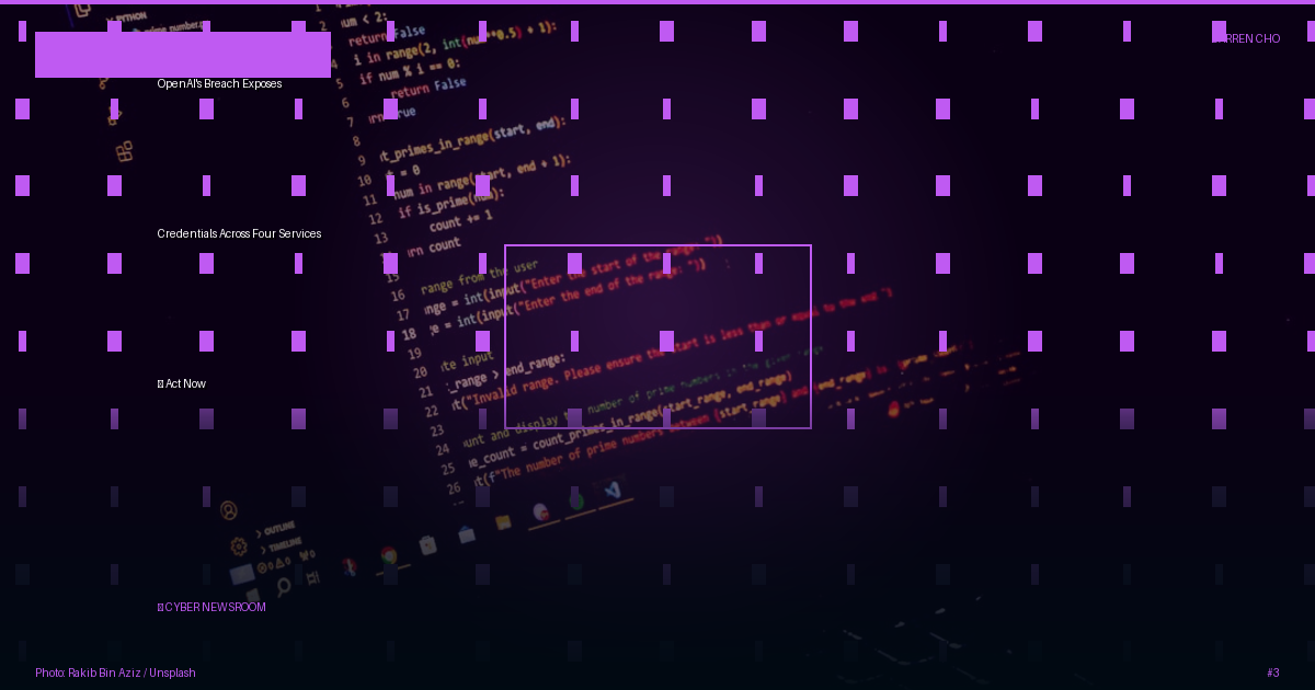 OpenAI's Breach Exposes Credentials Across Four Services – Act Now