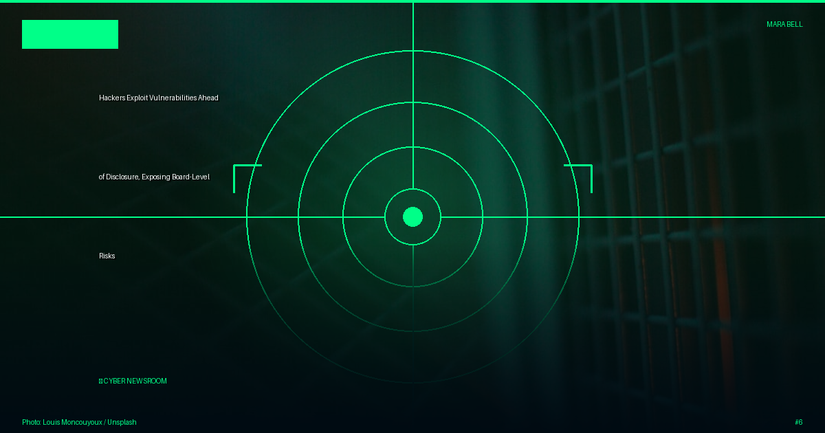 Hackers Exploit Vulnerabilities Ahead of Disclosure, Exposing Board-Level Risks