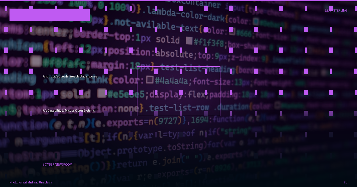 Anthropic's Claude Breach Underscores AI's Capability to Misuse Open Systems