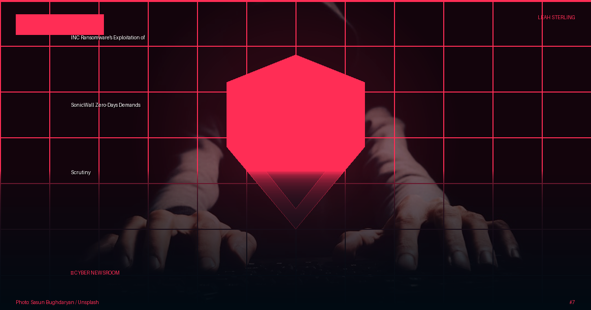 INC Ransomware's Exploitation of SonicWall Zero-Days Demands Scrutiny
