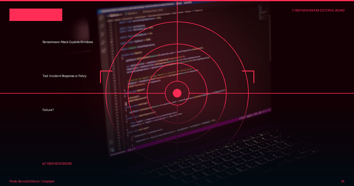 Ransomware Attack Exploits Windows Tool: Incident Response or Policy Failure?