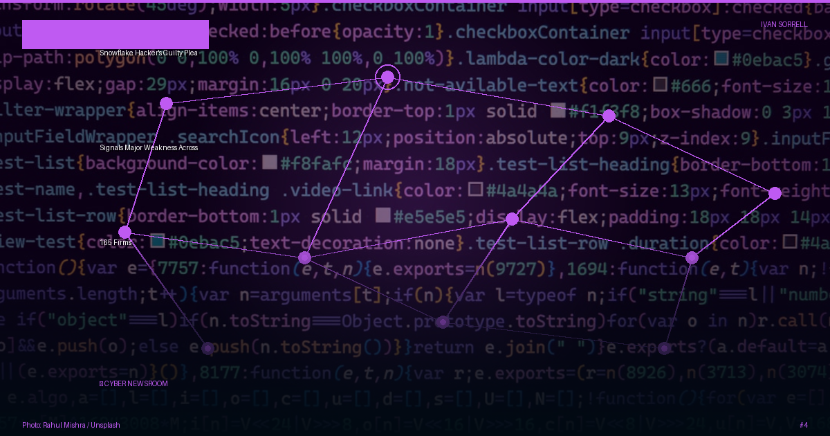 Snowflake Hacker's Guilty Plea Signals Major Weakness Across 165 Firms